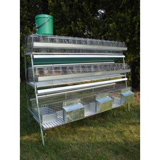 batteria conigli ingrasso 3 piani mista 3 fattrici + 16 posti - art.8 B