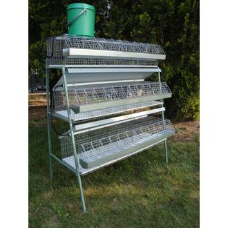 batteria ingrasso conigli 3 piani 18 posti - art.8 corta